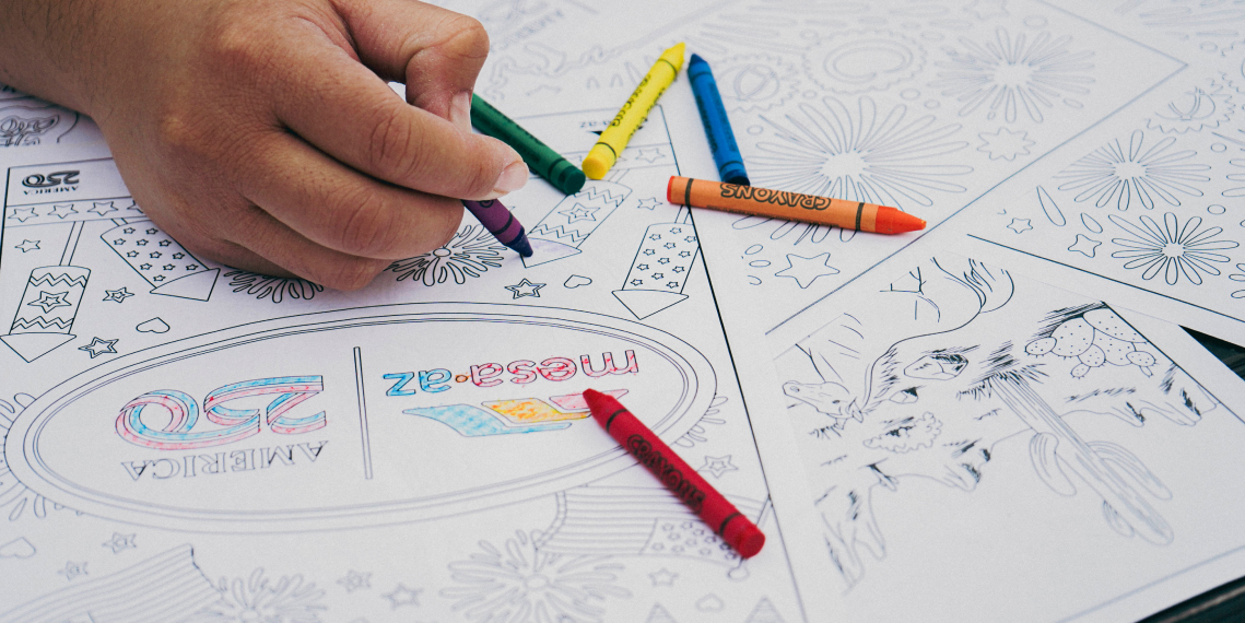 America250 Party In A Box: Coloring Pages & Crayons