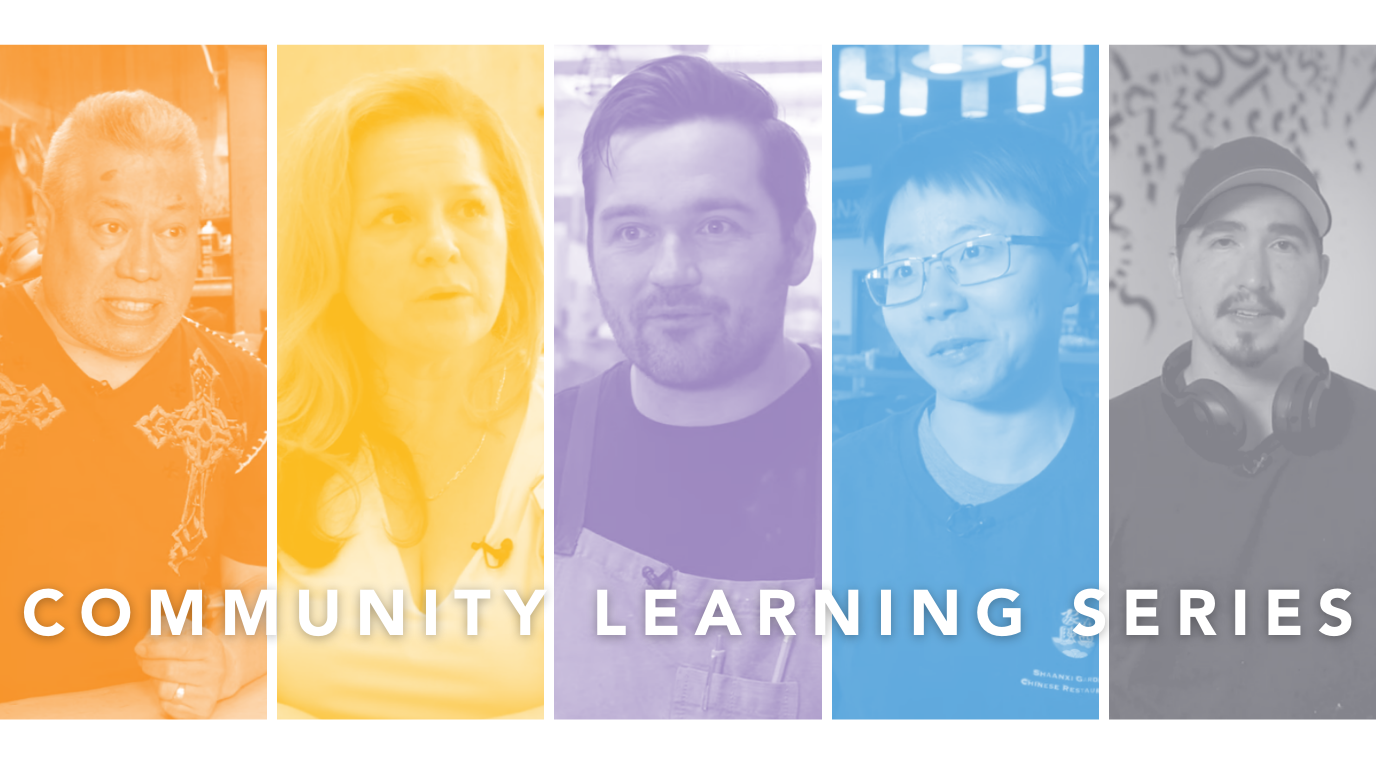 Community Learning Series button with link to YouTube video playlist