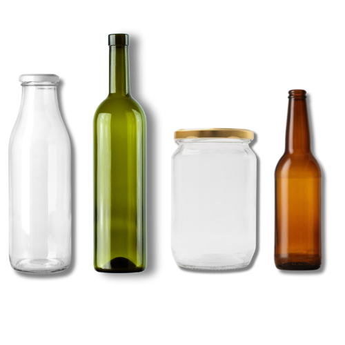 Image of recyclable types of glass